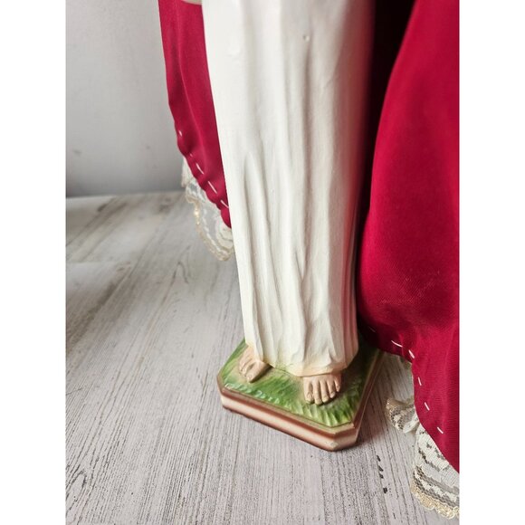 Vintage chalkware 17" infant of Prague statuary Italian Italy religious statue f - Picture 10 of 16